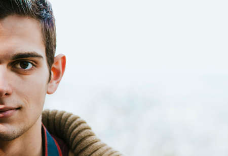 portrait of isolated young man