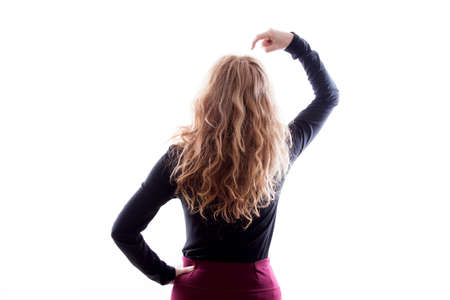 woman with expression of doubt and questionの写真素材