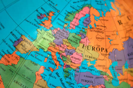 map of continental Europeの写真素材