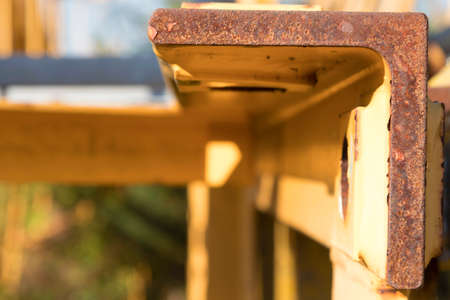 abstract background of the metal construction ironsの写真素材