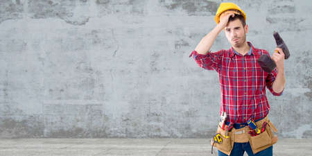 with the tools construction worker