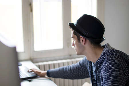 young working with your computer at home or in the office manの写真素材