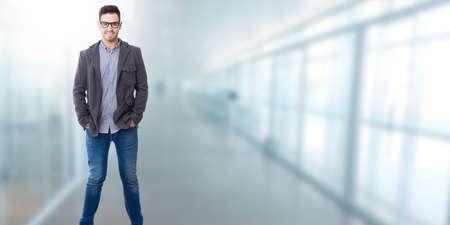 businessman on backgroundの写真素材