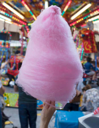 cotton candy in amusement park