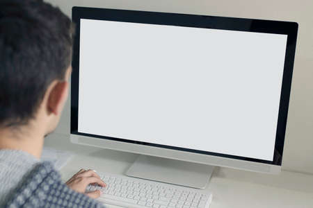 young working with the computer manの写真素材