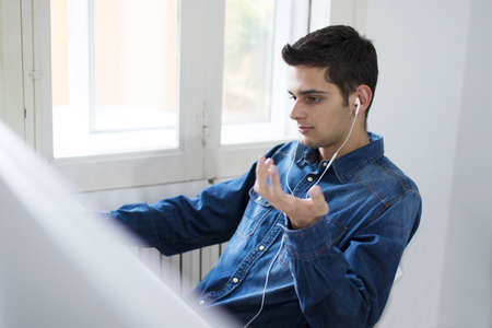 young working with your computer at home or in the office manの写真素材