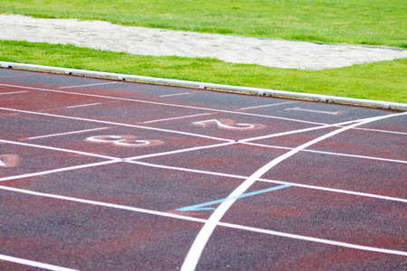 sport athletics track, metaの写真素材