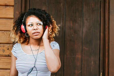 girl listening to music with your mobile phone