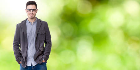 businessman on backgroundの写真素材