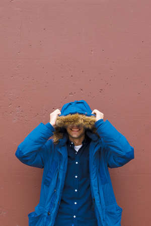 young adult to fashion in autumn or winterの写真素材