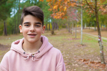 child in the open air fallの写真素材