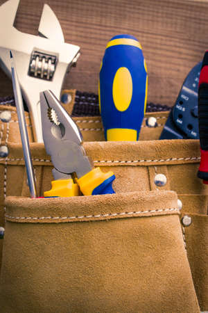 professional construction belt with tools