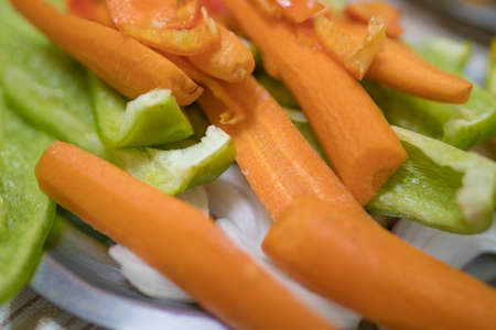 chopped fresh vegetables, vegetarian dietary ingredients