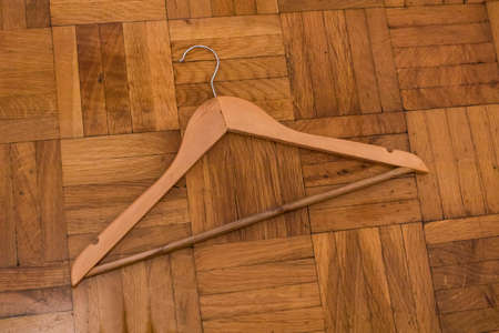 wooden clothes hangerの写真素材