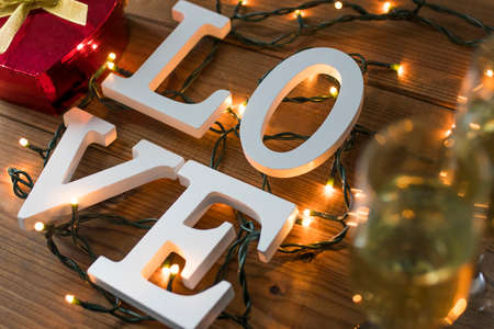 message of love with letters, valentine's dayの写真素材