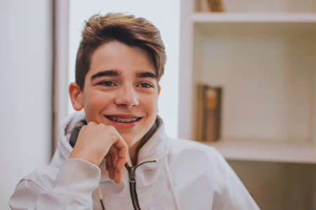 portrait of young teenagerの写真素材