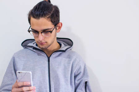 young to fashion with mobile phone