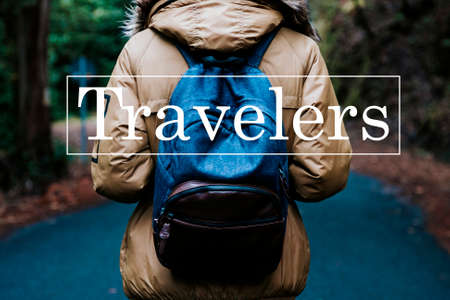Travelers and concept of travel time and adventureの写真素材