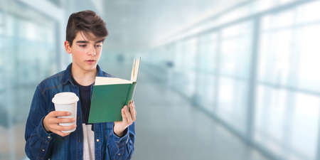 teenage student with books