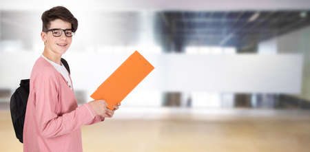 student with books, education and teachingの写真素材
