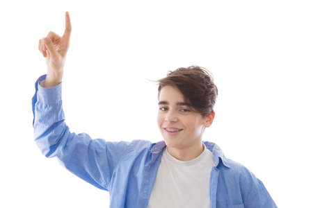 portrait of young isolated teenagerの写真素材