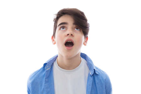 portrait of young isolated teenagerの写真素材