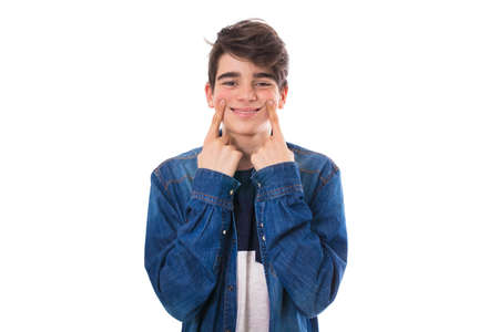 portrait of an isolated teenager with expressions