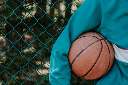 young man with Basketballの写真素材