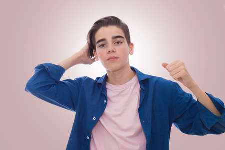 young to fashion isolated on backgroundの写真素材