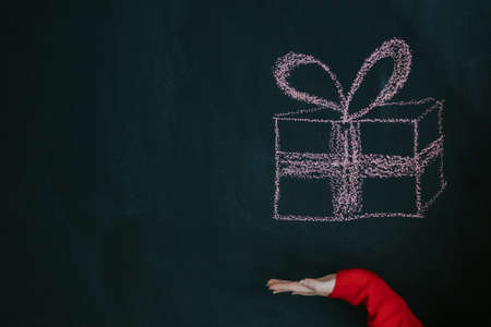 hand-drawn gift boxの写真素材