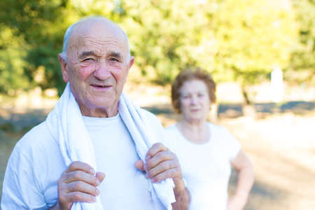 seniors doing outdoor sports