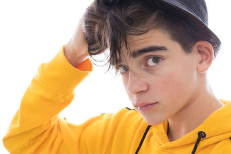 young teenager to fashion isolated in backgroundの写真素材