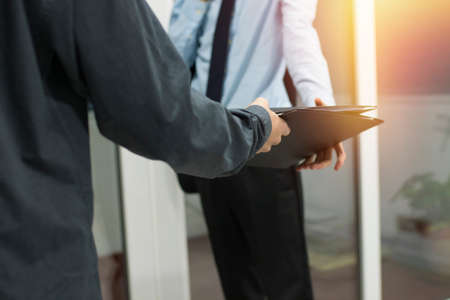 business people with documents working in the office
