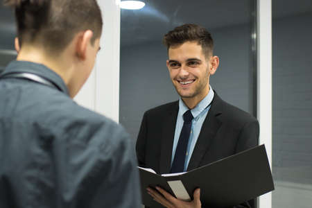 business people in the office working