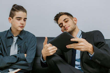 business people or co-workers, study and salesの写真素材