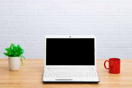 desktop with computer