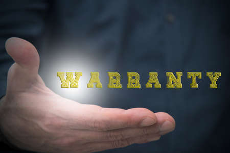 hand with the concept of guaranteeの写真素材