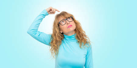 woman thinking concentrated