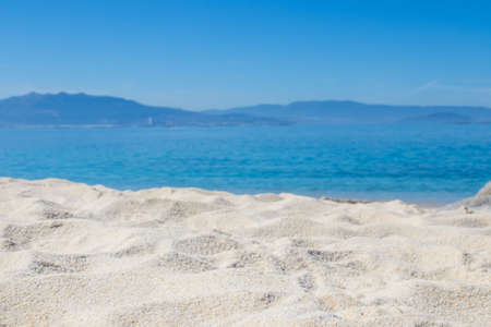 landscape of the beach with sea and sand, galicia