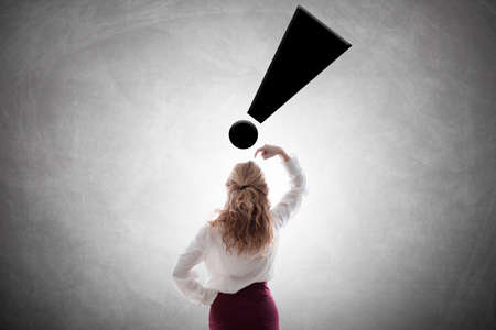 business woman with a sign of admiration