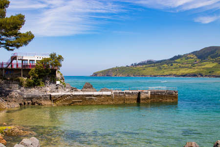 landscape coast of mundaka, basque country, spain