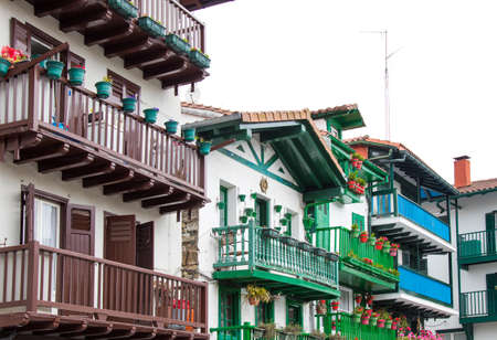 buildings, houses and architecture of hondarribia, basque country, spain