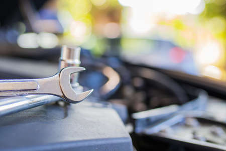 mechanics, repair and automotive workshopの写真素材