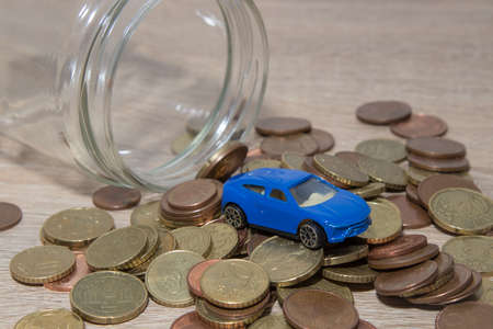 concept of savings and buying a car