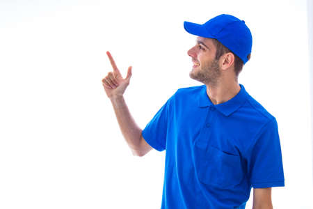 portrait of young man with cap and shirt