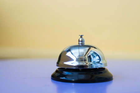 bell or bell of the hotel receptionの写真素材