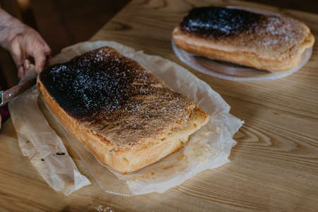 sponge cake or traditional recipe cake