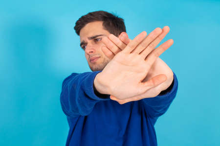 isolated young man with expressions