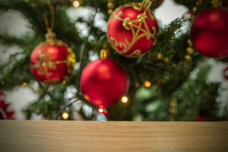 wooden background with christmas decorationの写真素材