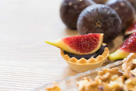 cakes and sweets with natural figs